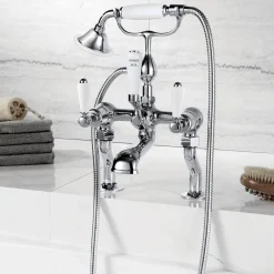 JTP Grosvenor Lever Deck Mounted Bath Shower Mixer With Kit