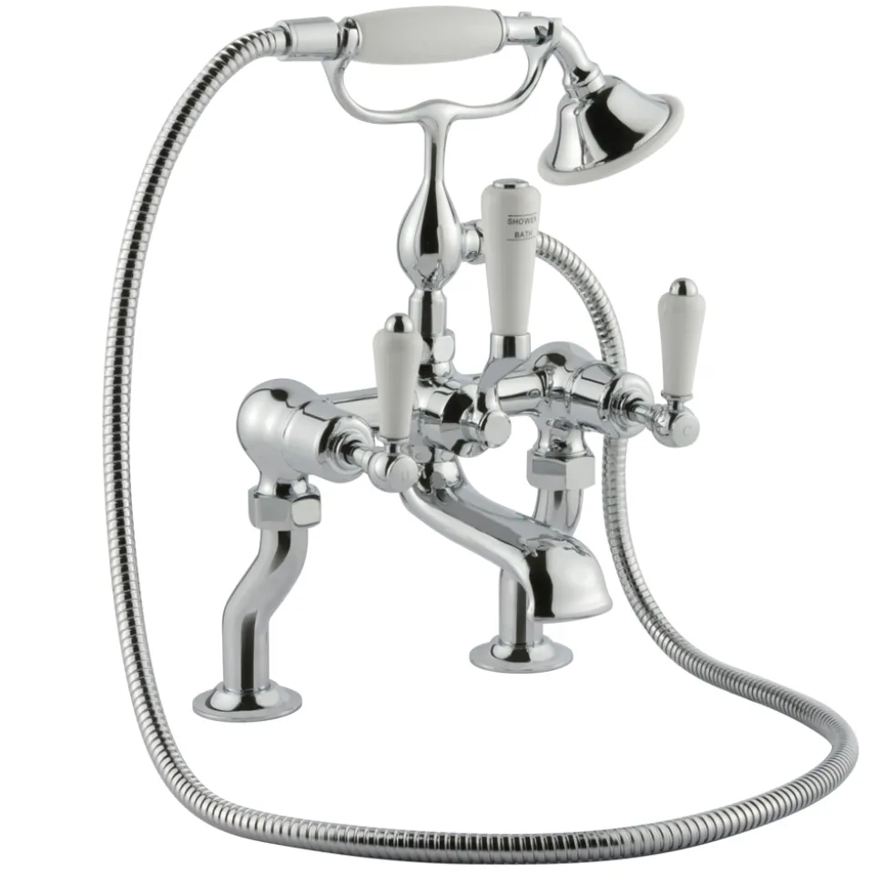 JTP Grosvenor Lever Deck Mounted Bath Shower Mixer With Kit