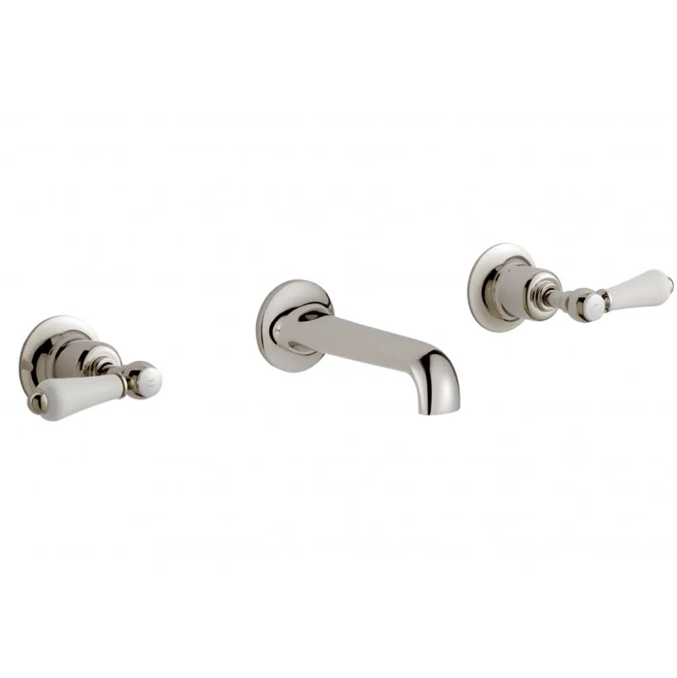 JTP Grosvenor Lever 3 Hole Wall Mounted Basin Mixer Tap