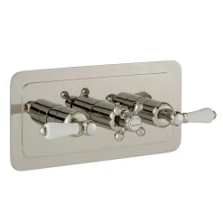 JTP Grosvenor Lever Horizontal Concealed 2 Outlet Shower Valve