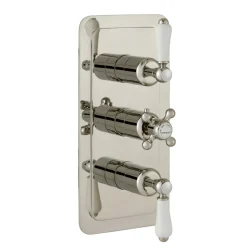 JTP Grosvenor Lever Vertical Concealed 2 Outlet 3 Control Shower Valve