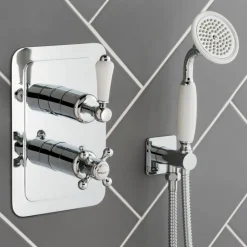 JTP Grosvenor Lever Vertical Concealed 2 Outlet 2 Control Shower Valve