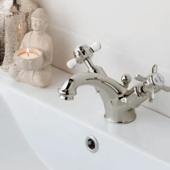 JTP Grosvenor Pinch Basin Mixer Tap With Pop-Up Waste