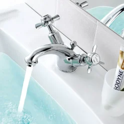 JTP Grosvenor Pinch Basin Mixer Tap With Pop-Up Waste