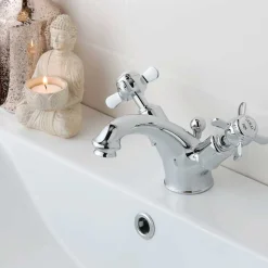 JTP Grosvenor Pinch Basin Mixer Tap With Pop-Up Waste