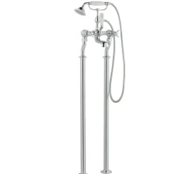 JTP Grosvenor Pinch Floor Standing Bath And Shower Mixer Tap With Shower Kit
