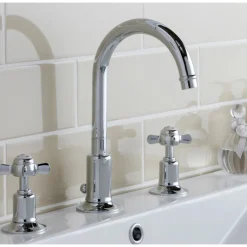 JTP Grosvenor Pinch 3 Hole Basin Mixer Tap