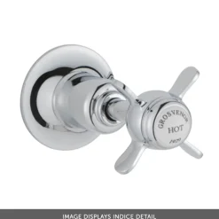 JTP Grosvenor Pinch 3 Hole Deck Mounted Basin Mixer Tap