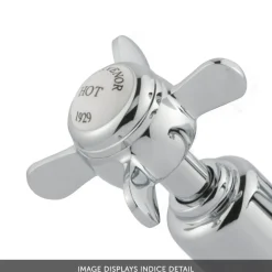 JTP Grosvenor Pinch 3 Hole Deck Mounted Basin Mixer Tap