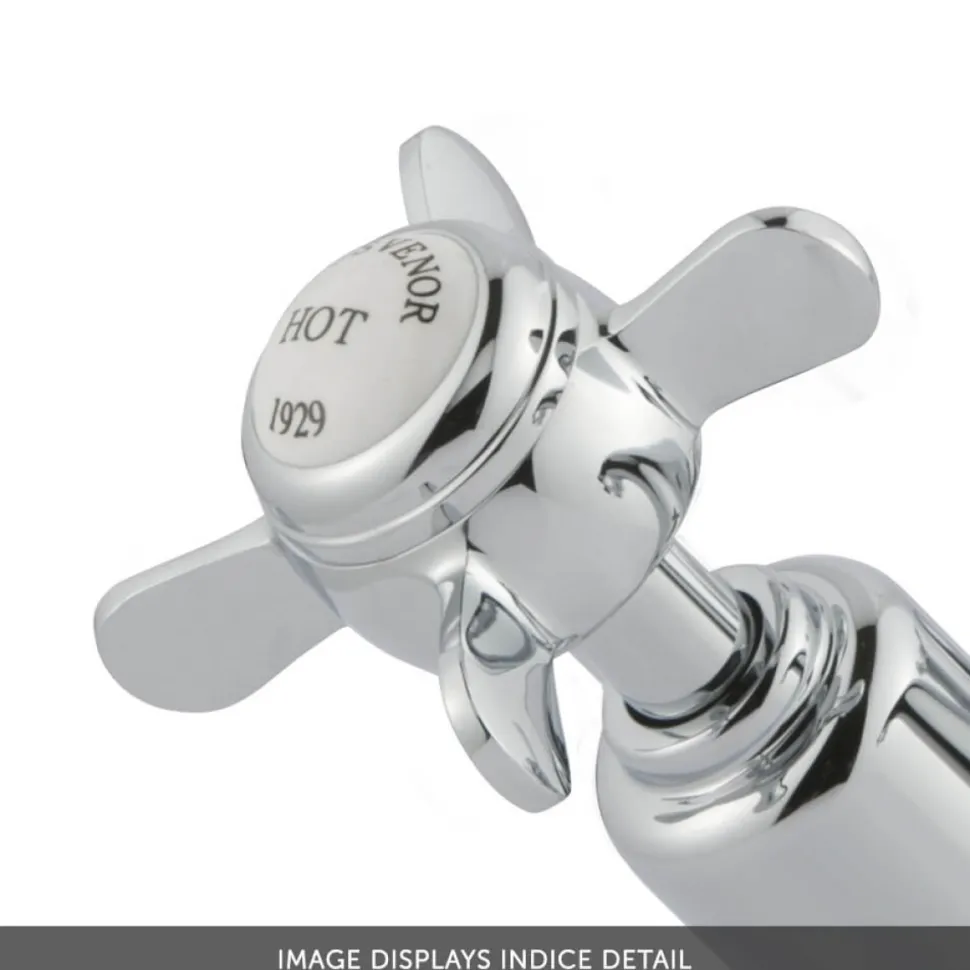 JTP Grosvenor Pinch 3 Hole Deck Mounted Basin Mixer Tap