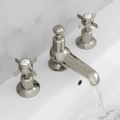 JTP Grosvenor Pinch 3 Hole Deck Mounted Basin Mixer Tap