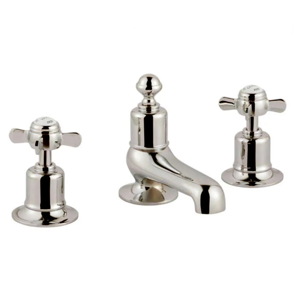 JTP Grosvenor Pinch 3 Hole Deck Mounted Basin Mixer Tap
