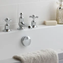 JTP Grosvenor Pinch 3 Hole Deck Mounted Bath Filler Tap