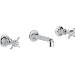 JTP Grosvenor Pinch 3 Hole Wall Mounted Basin Mixer Tap