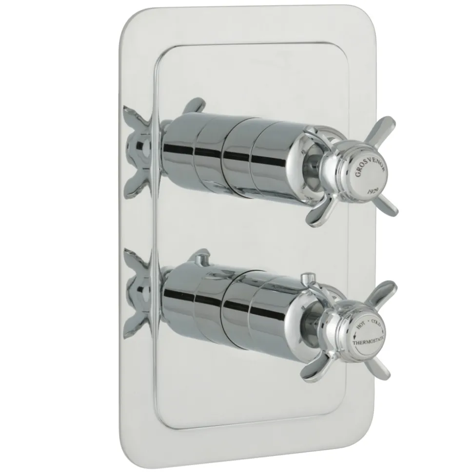 JTP Grosvenor Pinch Vertical Concealed 2 Outlet Shower Valve