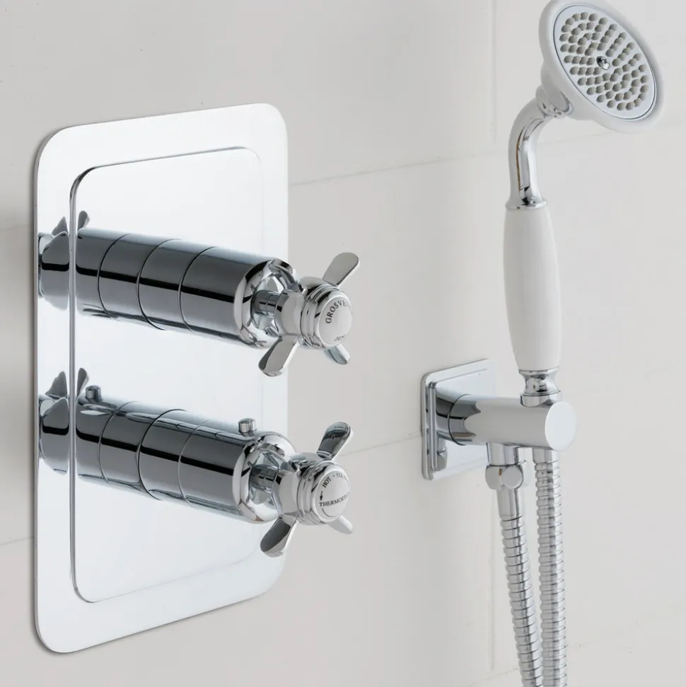 JTP Grosvenor Pinch Vertical Concealed 2 Outlet Shower Valve