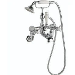 JTP Grosvenor Pinch Wall Mounted Bath Shower Mixer With Kit