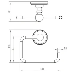 JTP Grosvenor Toilet Roll Holder