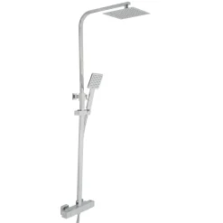 Just Taps Athena Exposed Rigid Riser Thermostatic Shower Set
