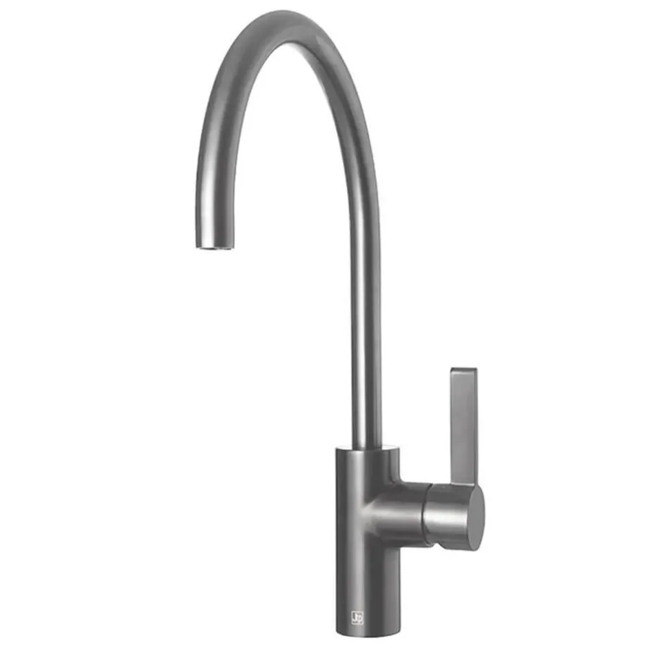 Just Taps Brushed Gunmetal Grey Single Lever Kitchen Sink Mixer Tap