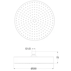 Just Taps 250mm Fixed Shower Head
