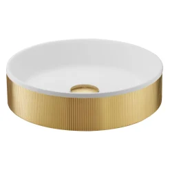 Just Taps VOS 360mm Round Countertop Basin with Click Clack Waste