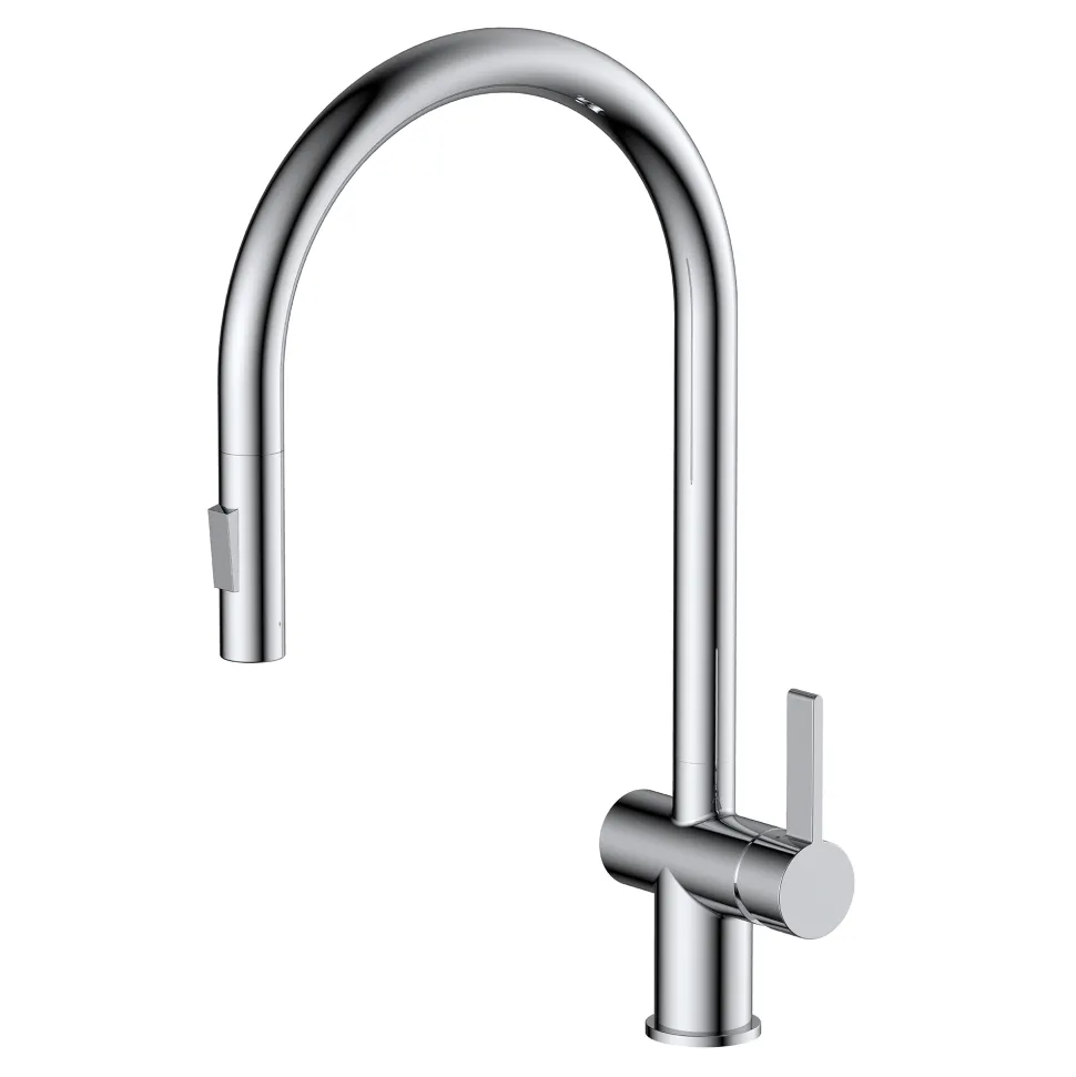 Just Taps VOS Pull Out Spray Single Lever Mono Kitchen Mixer - Chrome