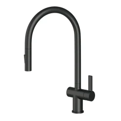 Just Taps VOS Pull Out Spray Single Lever Mono Kitchen Mixer - Matt Black