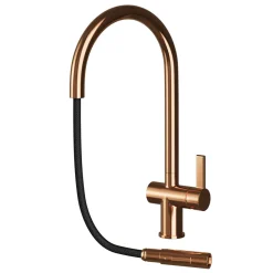Just Taps VOS Pull Out Spray Single Lever Mono Kitchen Mixer - Rose Gold