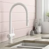 Just Taps VOS Pull Out Spray Single Lever Mono Kitchen Mixer - Matt White