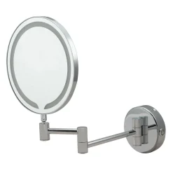 Just Taps Zoom LED Illuminated Round Magnifying Wall Mirror