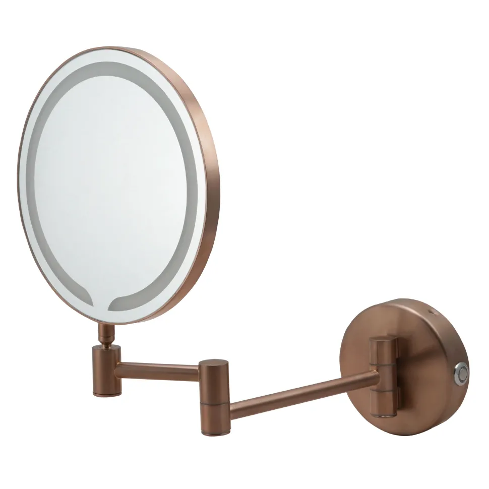 Just Taps Zoom LED Illuminated Round Magnifying Wall Mirror