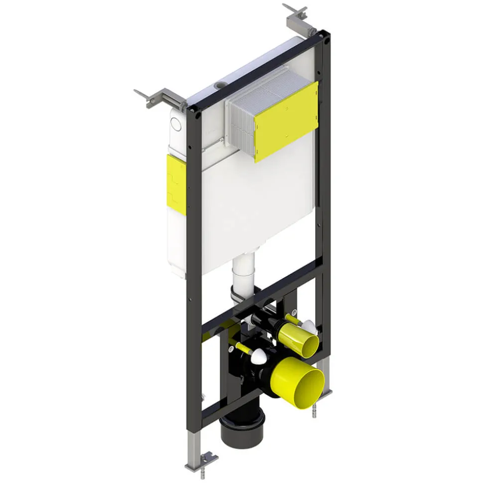 Keytec 1.12m Adjustable WC Frame with WRAS Approved Dual Flush Cistern & Push Button Option