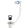 Leisure 1 Bowl 52mm Plug & Round Overflow Waste Kit - Chrome
