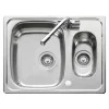 Leisure Euroline Reversible 1.5 Bowl Stainless Steel Kitchen Sink - 647 x 508mm