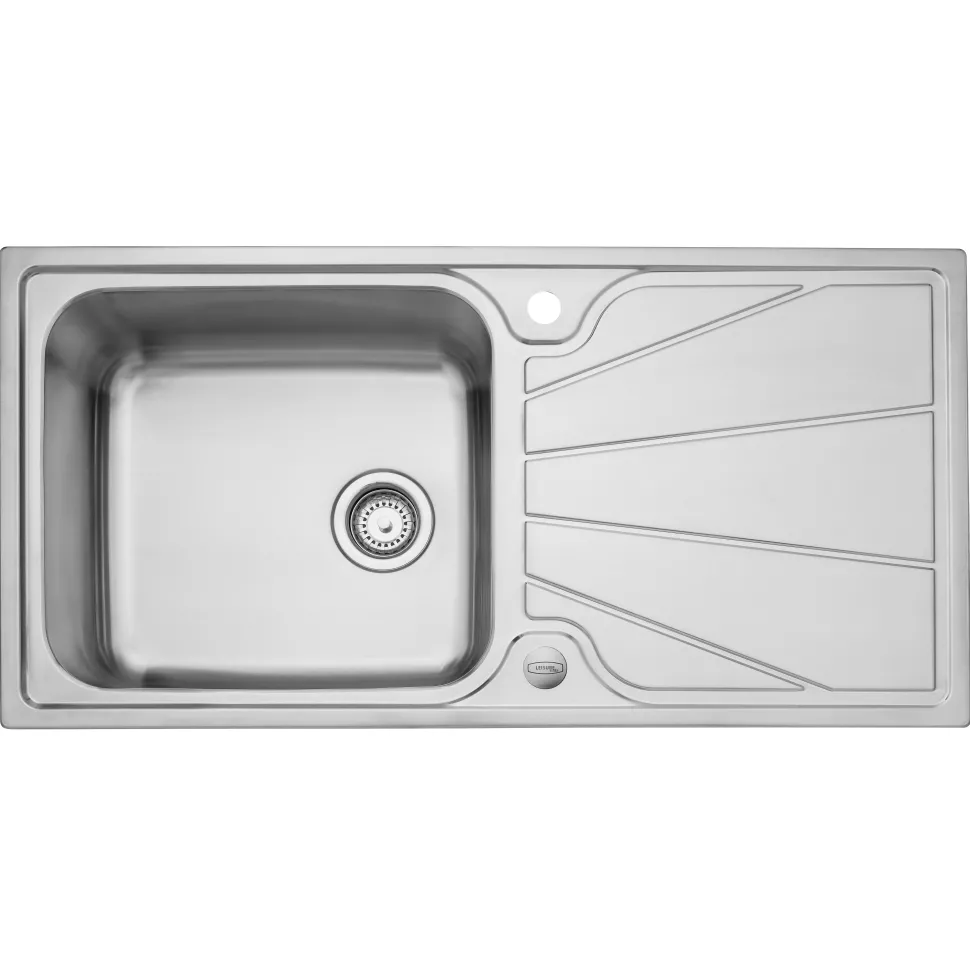 Leisure Nimbus 1 Bowl Stainless Steel Kitchen Sink with Reversible Drainer - 1000 x 500mm