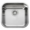 Leisure Square 1 Bowl Polished Stainless Steel Inset Sink & Waste Kit - 432 x 452mm