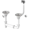 Leisure Stainless Steel 1.5 Bowl Basket Strainer Waste Kit
