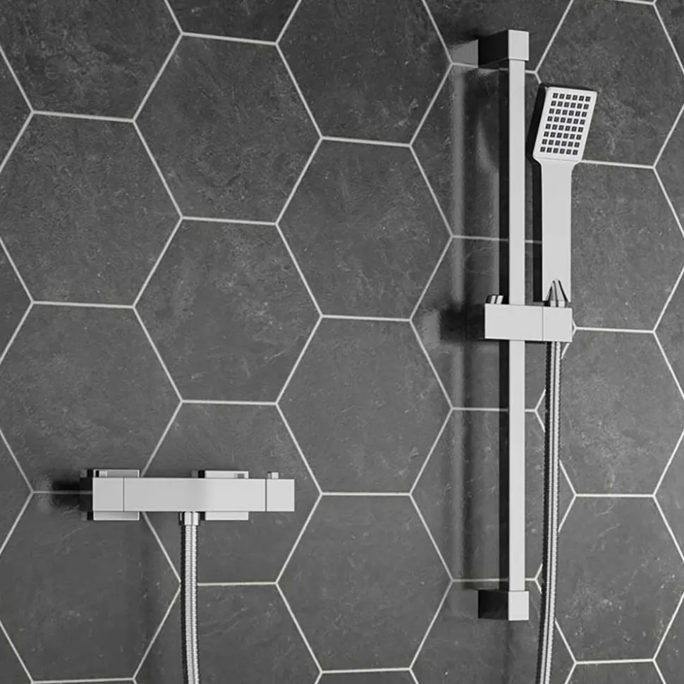 Leon Thermostatic Bar Shower Valve & Slide Rail Kit