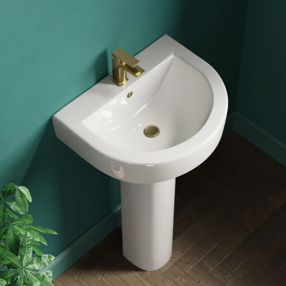 Lorraine 500mm Basin & Full Pedestal