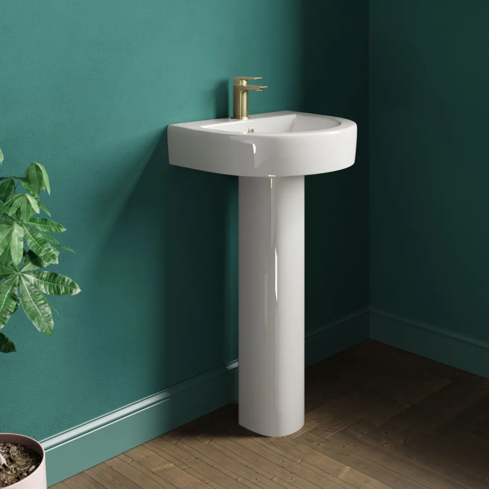 Lorraine 500mm Basin & Full Pedestal