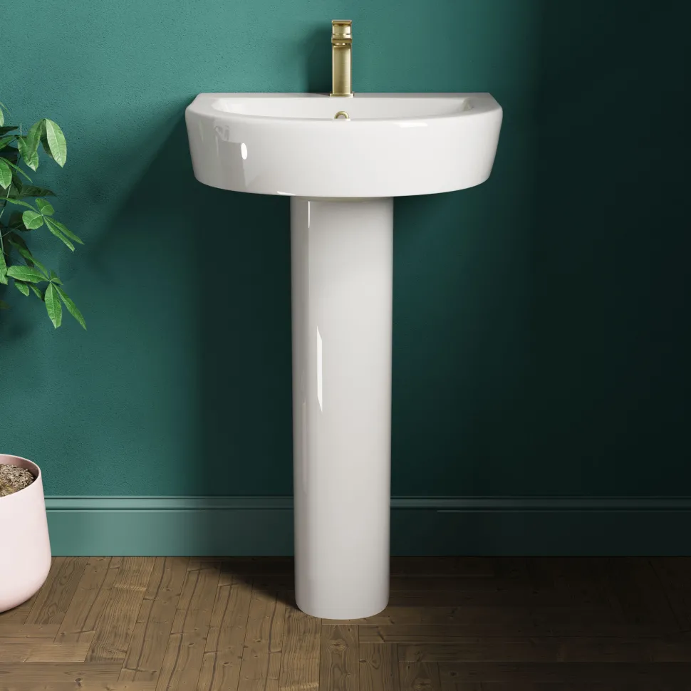 Lorraine 500mm Basin & Full Pedestal