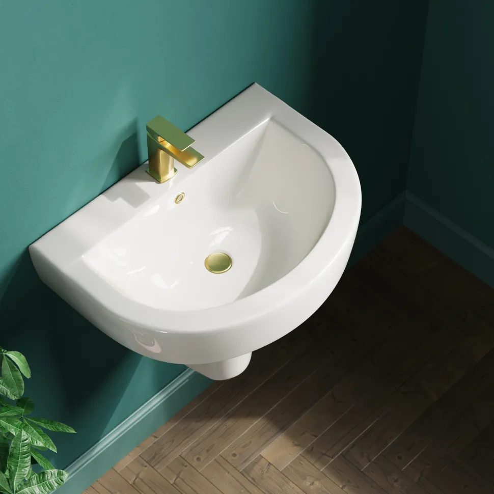 Lorraine 550mm Basin & Semi Pedestal