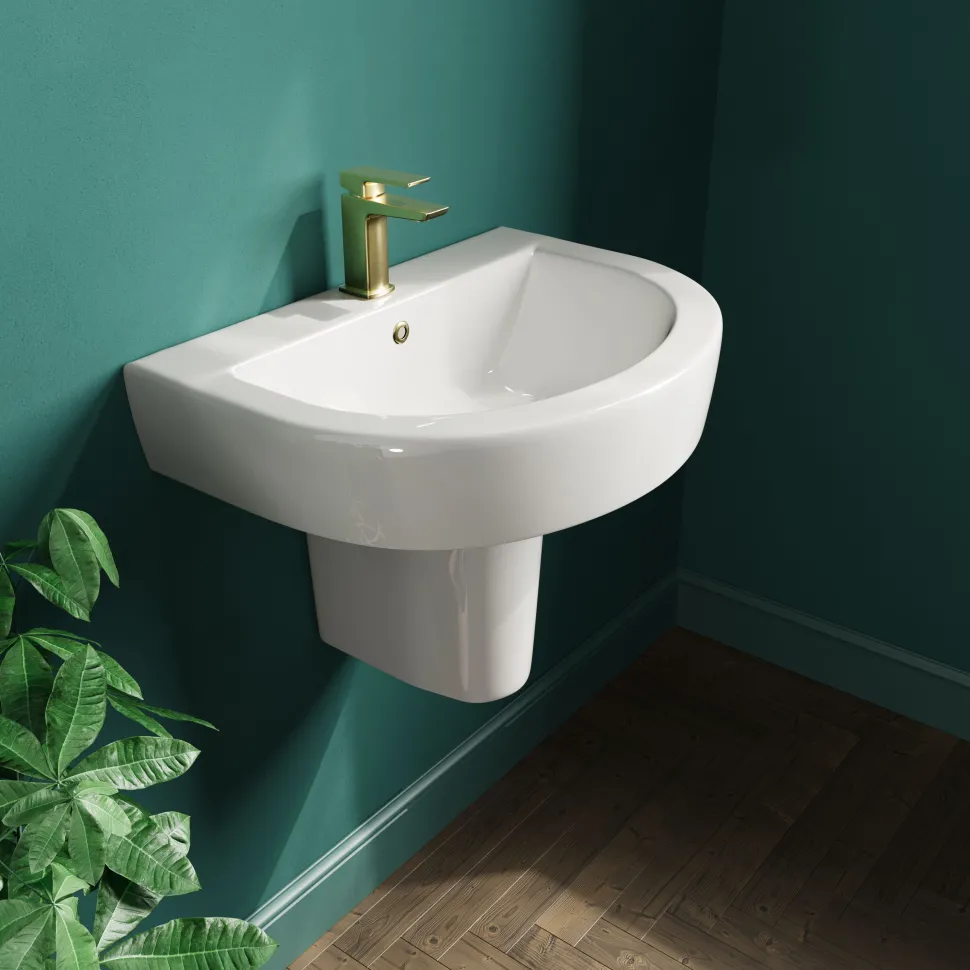 Lorraine 550mm Basin & Semi Pedestal