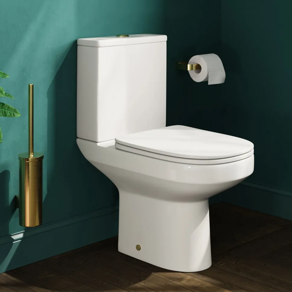 Lorraine Rimless Close Coupled Compact Toilet & Soft Close Seat
