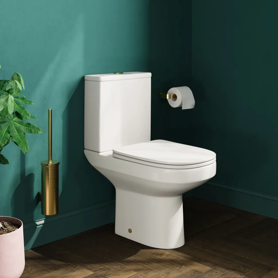 Lorraine Rimless Close Coupled Compact Toilet & Soft Close Seat