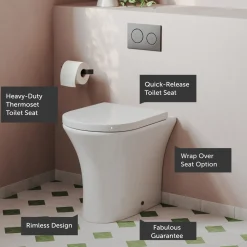 Lydia Rimless Back to Wall Toilet & Soft Close Seat