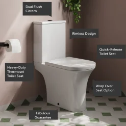 Lydia Rimless Close Coupled Toilet & Soft Close Seat