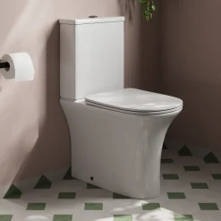 Lydia Rimless Close to Wall Close Coupled Toilet & Soft Close Seat