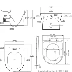Lydia Rimless Wall Hung Toilet & Soft Close Seat